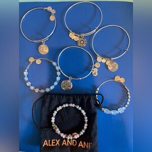 Lot of 7 Alex and Ani bracelets